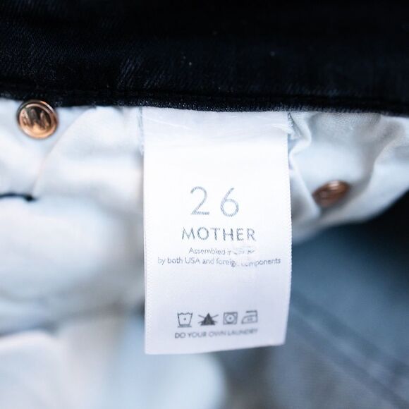 Mother Denim The Rascal Ankle Snippet Gray Jeans Stealing Shadows Size 26 - Picture 9 of 9